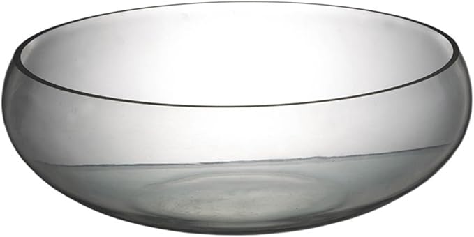 Decor Large Glass Fish Tank Wide Diameter Bowl-Shaped Fish Tank Transparent Turtle Tank Desktop Decoration Hydroponic Plant Container Planter Starter(Large)