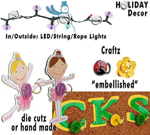 TEACHER TACKz 66 tacks - School Supplies for Teacher's Class Room - 2 in 1 push pin hook - thumb tack hook - Banners Signs Word Wall Cards Name Letter Fact Family Flash Matching Number Pocket Spelling