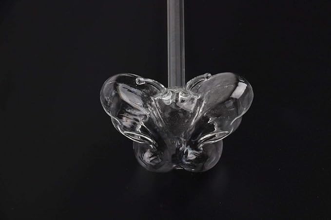 RainbowBaby Plant Waterer, Self Watering Globes, Hand Blown Transparent Mini Clear Aqua Bulbs (Butterfly Shape)