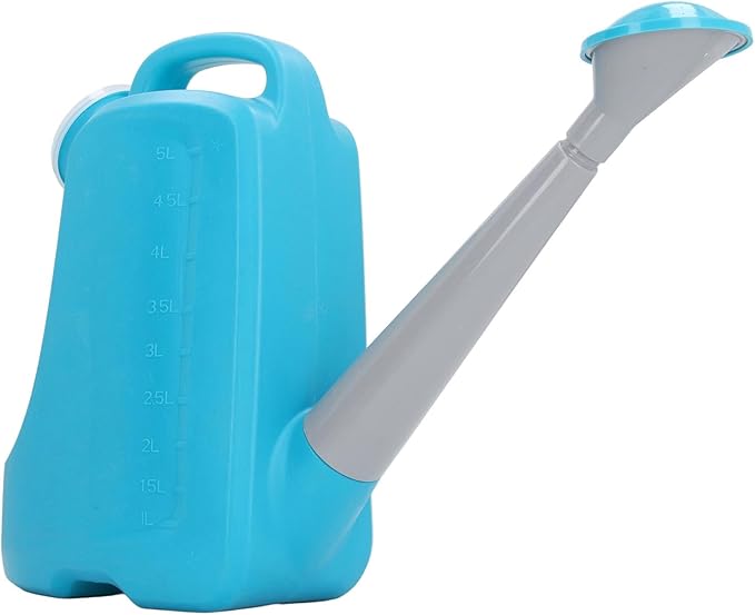 Garden Watering Can with Water Level Indicator, Large Outdoor Plant Waterer for Lawn Garden Yard, Comfort Grip Handle, Dark Blue