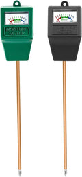 Soil Moisture Meter,2 Pack Plant Hygrometer Moisture Sensor Plant Water Monitor for Potted Plants,Garden,Farm, Lawn(No Battery Needed)-Green+Black