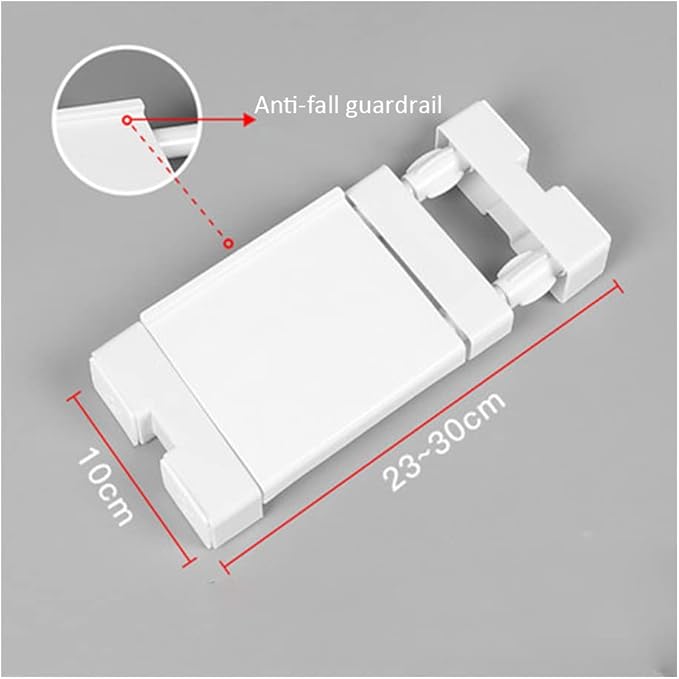 Extendable Narrow Closet Tension Shelf Slim Cupboard Divider Rod Adjustable Cabinet Organization Storage Rack Windowsill Bathroom Shelving Unit for Small Space - White