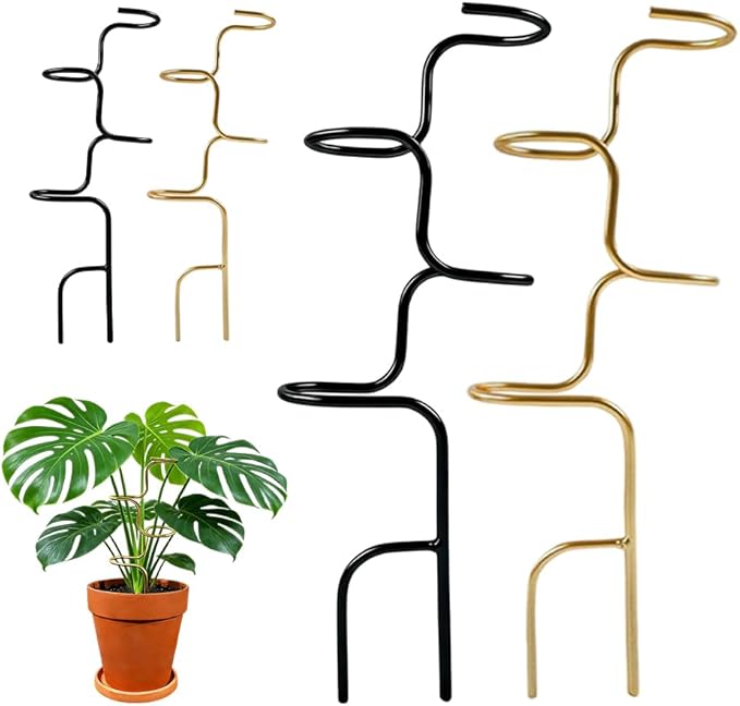 Plant Stakes, 2026 New Plant Support Stakes for Indoor Plants, Potted Stem Climbing Holders, Plant Sticks Support Tall for Indoor Monstera Tomato Orchid Potted Plants Flower (Mix 2PC)