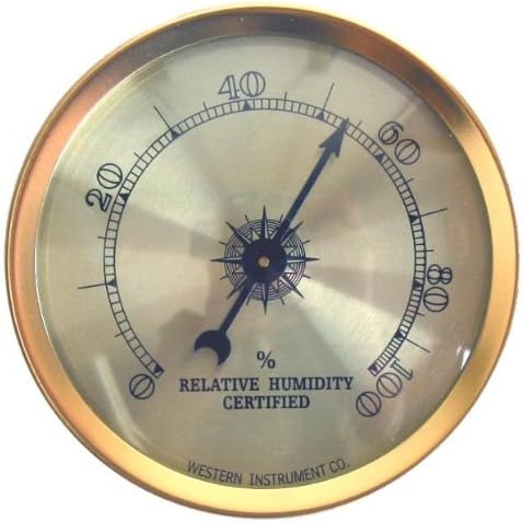 Cigar Oasis Analog Hygrometer and Humidity Sensor - High Precision Humidity Monitor for Reliable Cigar Humidor Care and Maintenance