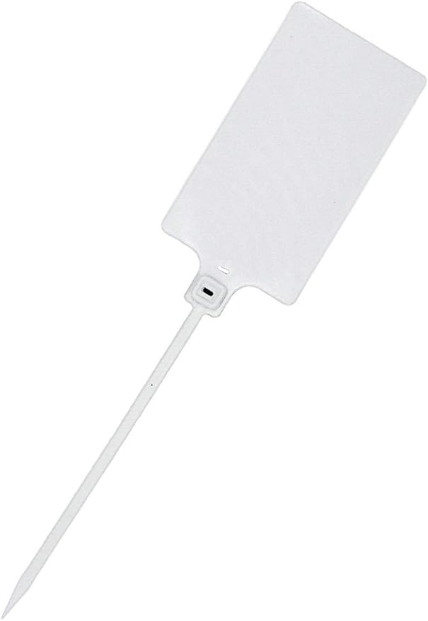 Plastic Seals Shipping Tags Logistics Use Big Sign Tie Large Label Tie, 255 mm Total Length, Package of 100 pcs (White)