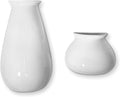 Set of 2 Hanging Ceramic Wall Planters, Wall Mounted Plant Holder, White Ceramic Planters for Indoor Plants, Home & Office Décor, Wall Hanging Flower Pots for Living Room, Bedroom, Balcony, Garden
