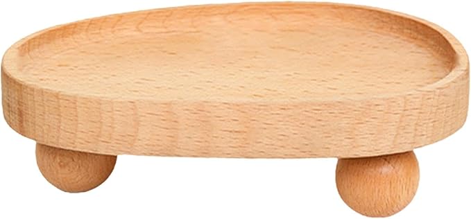 Vaveren Wooden Riser Tray Jewelry Display Dish Soap Holder Pedestal Stand for Fireplace Kitchen Counter Candle Holder Vanity Birthday