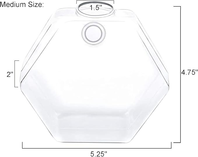 Kingbuy Hexagon Wall Planter Set - 3 Pack Glass Propagation Terrarium Vases with Hanging Mounts for Indoor Plants, Air Plants & Hydroponic Stations Home Office Decor, Plant Lover Gifts (Medium)