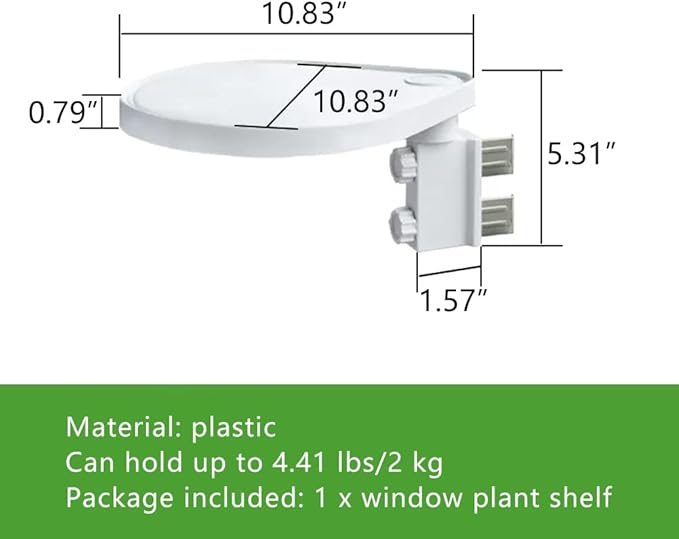 WAYUTO Rotatable Floating Window Plant Caddy Shelf Sliding Window Door Ledge Plant Display for Windowsill Door Perch Deck Decoration