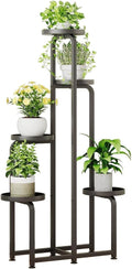 INGIORDAR Plant Stand Indoor Outdoor 5 Tier Metal Plant Shelf for Multiple Plants Corner Flower Holders for Living Room Balcony Bedroom Patio Garden, Black (Black, 5-Tier)