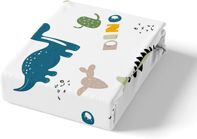 Feelyou Cute Dinosaur Comforter Set Cartoon Cactus Bedding Set Decor Jungle Dino Boho Succulent Comforter Wild Animal Pattern Yellow Grey Duvet Set Bedroom Quilt Set 3Pcs King