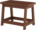 Wooden Step Stool, Foot Stool, Shoe Bench, Small Side End Table, Small Sofa Foot Stool for Bathroom Living Room Bedroom Kitchen Entryway Modern Sturdy 16.5x11x11.8inchs (Coffee)