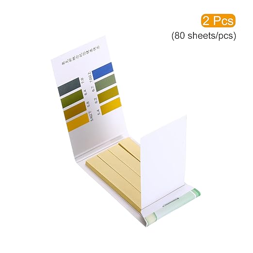 PATIKIL PH Test Strips 5.4-7.0, 2 Pack 160 Indicator Papers Litmus Tester for Water Food Soil Alkaline Acid Testing