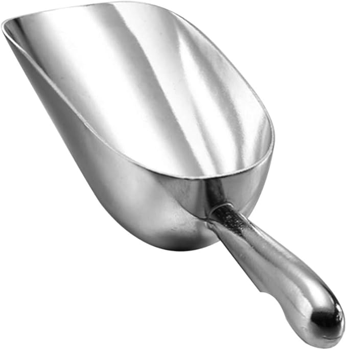 Ice Cube Scoop Cast Aluminum Shovel Scoops Multipurpose Kitchen Spoon For Ice Maker Freezer Coffee Bean Food 24 oz 1（1）