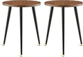 KINNARY Plant Stand Indoor,Mid Century Wood Plant Stand Plant Table for Flower Pots,Heavy Duty Metal Tall Plant Holder, Modern Home Decor Small Round Side End Table 2 Pack (11.8"x16")