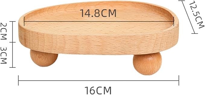 Vaveren Wooden Riser Tray Jewelry Display Dish Soap Holder Pedestal Stand for Fireplace Kitchen Counter Candle Holder Vanity Birthday