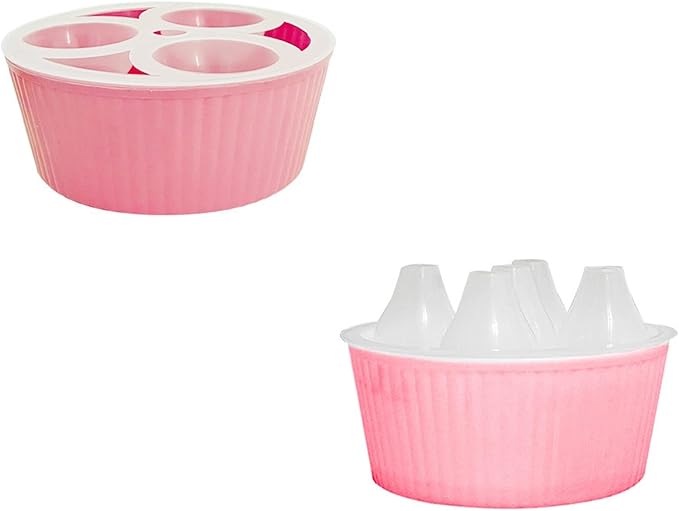 Tulip Planter, Planting Pot 3/5 Hole Design Vertically Ribbed Body Sturdy Base, Bulb Planter for Hydroponic Growing for Tulips Daffodil Bulbs(3/5Hole-PK)