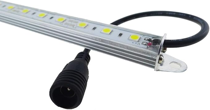 LEDENET® 12" 6500K-7000K White Super Bright 18LEDs 5050 Aquarium LED Strip Lighting Waterproof Aluminum Lighting 12V DC LED Linear Bar Lamp (Cold White, 12" Long)