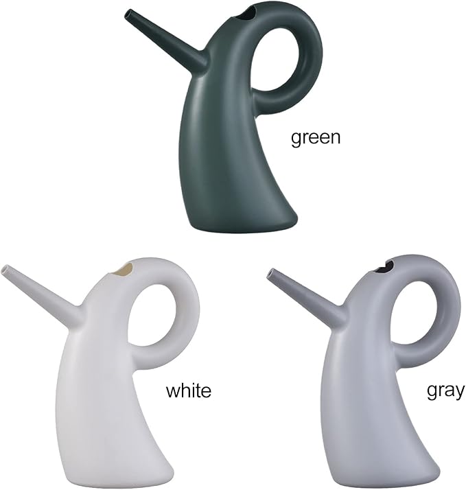 1.5L Watering Can for Indoor Outdoor Plants, Creative Sheep Horn Shape ABS Plastic Plant Small Watering Can for Indoor Plants, Long Spout Watering Cans for House Plant Garden Flower