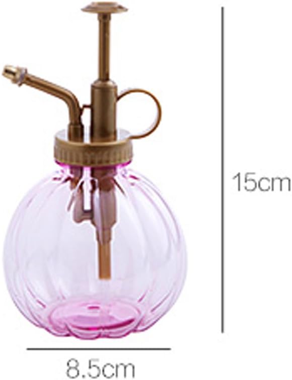 350ML Plant Mister Flower Water Spray Bottle Can Pot|Vintage Pumpkin Style Decorative Glass Plant Atomizer Watering Can Pot with Top Pump for Indoor Potted Terrariums Flowers,Hairdressing Sprayer
