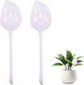Creative Flower-Shaped Self Watering Globes for Indoor Outdoor Plants – 2"x2"x5" PVC Automatic Drip Irrigation Bulbs for Vacation – Cute Lazy Watering System for Garden & Home Decor (Transparent)