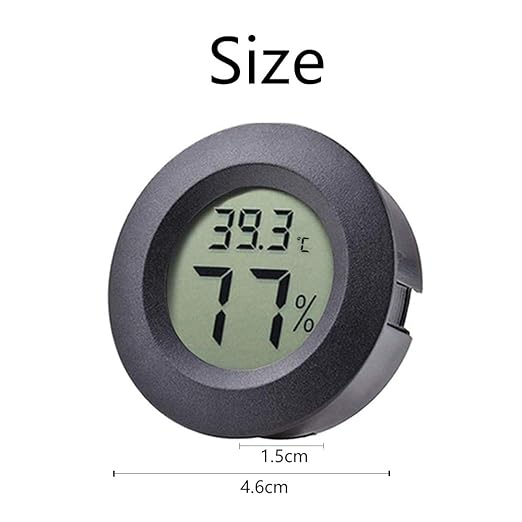 6-Pack Mini Hygrometer Thermometer Digital LCD Monitor Indoor/Outdoor Humidity Meter Gauge Temperature for Humidifiers Greenhouse Reptile Fahrenheit(℉)/ Celsius(℃)