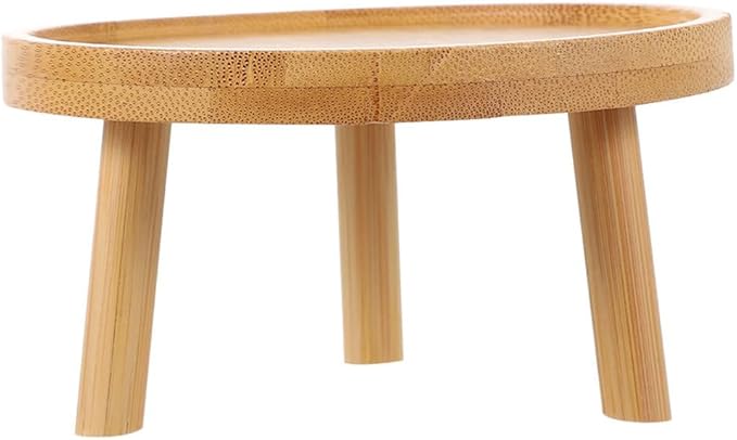 DOITOOL Indoor Wooden Plant Stand 4.33 Inch Flowerpot Tray Holder for Succulents Vase Display Stool Lightweight Decorative Shelf for Home and Tabletop