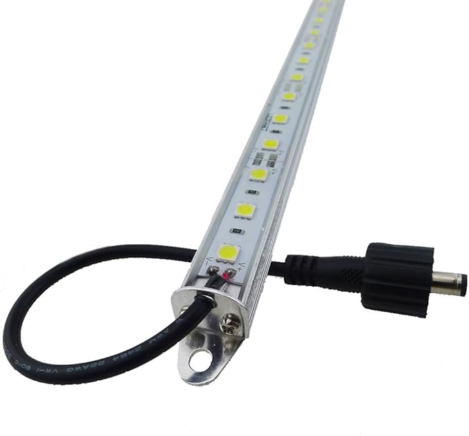 LEDENET® 12" 6500K-7000K White Super Bright 18LEDs 5050 Aquarium LED Strip Lighting Waterproof Aluminum Lighting 12V DC LED Linear Bar Lamp (Cold White, 12" Long)