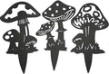 Decorative Garden Stakes， Fairy Garden Stakes, Butterfly Fairy Stakes for Weather Resistant Black Metal Outdoor Decorative Art for Women Gift (Matte Black, 3P-C)