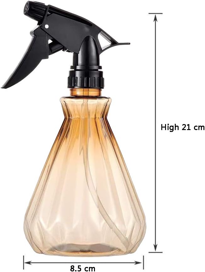 Yrzper Watering Can for Indoor Plants, Plant Mister Spray Bottle with Detachable Nozzle for Plants,Succulents, Garden Flowers Mist Small Modern Translucent Sprayer Bottle for Bonsai Plants (Brown)