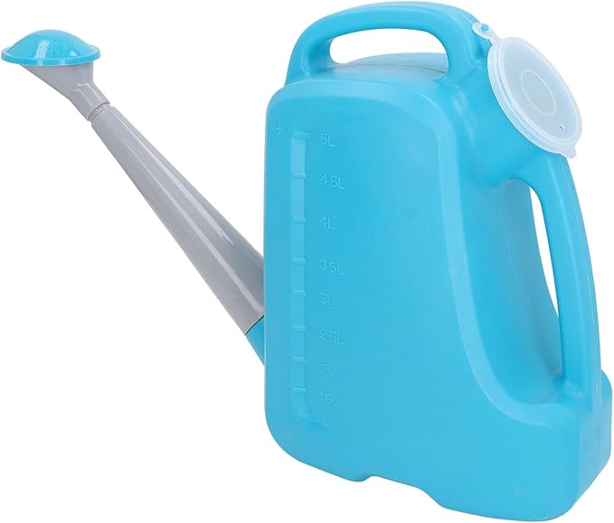 Garden Watering Can with Water Level Indicator, Large Outdoor Plant Waterer for Lawn Garden Yard, Comfort Grip Handle, Dark Blue