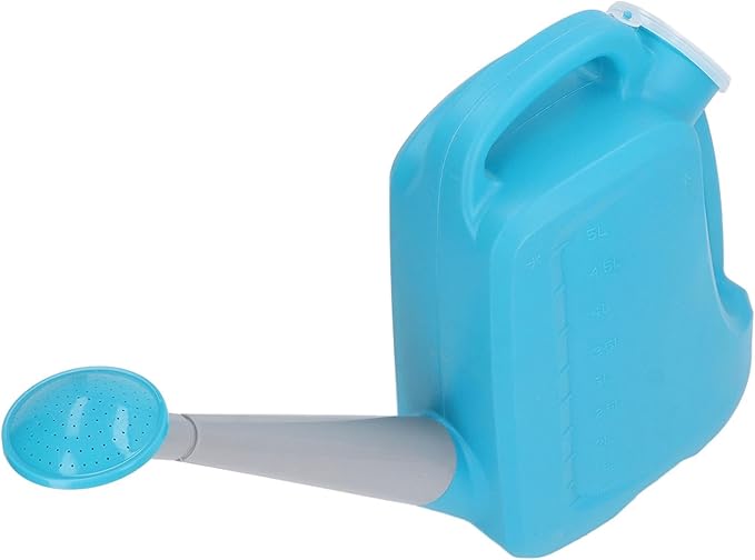 Garden Watering Can with Water Level Indicator, Large Outdoor Plant Waterer for Lawn Garden Yard, Comfort Grip Handle, Dark Blue
