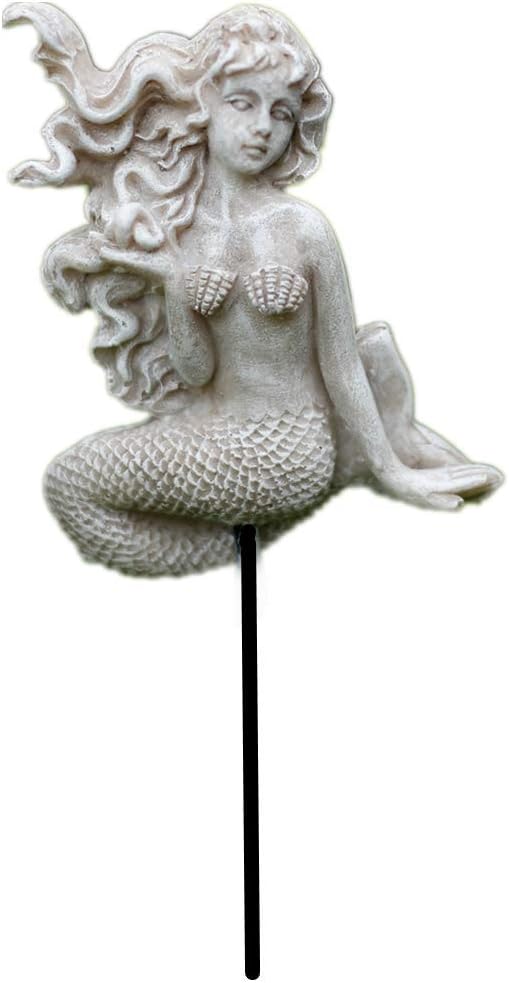 MUAMAX Miniature Mermaid Garden Stakes Fairy Garden Decorative Figurines Accessories Planter Flower Pot Outdoor Yard Decor Micro Landscape Ornaments Succulent Decorations…