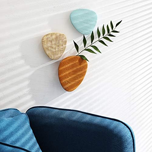6 Pcs Wall Succulent Planters, Ceramic Wall Mount Planter Holder, Decorative Hanging Plant Pots Flower Vase for Indoor, Outdoor (Modern Color）