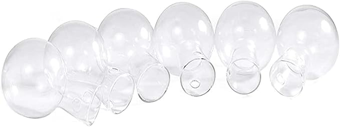 Kingbuy Bulb Glass Vase with Side-Hole (Hole to Hole Opening Dia.: 1.18 in) for Replacement Planter Terrarium with Wooden Stand Accessories Desktop Hydroponics Water Plant Propagation Station, 2 Pack