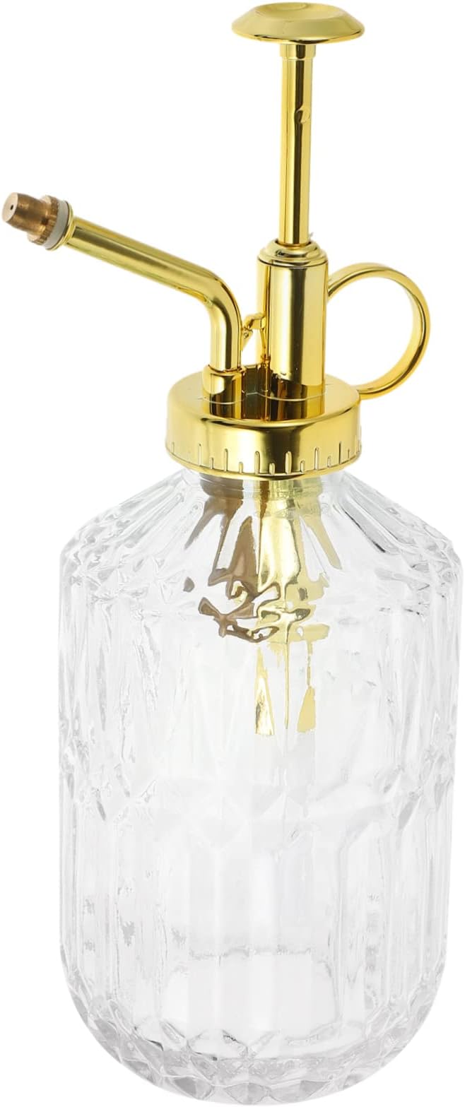 POPETPOP Glass Plant Mister Spray Bottle Continuously Mist Spray Retro Vintage Design for Plants