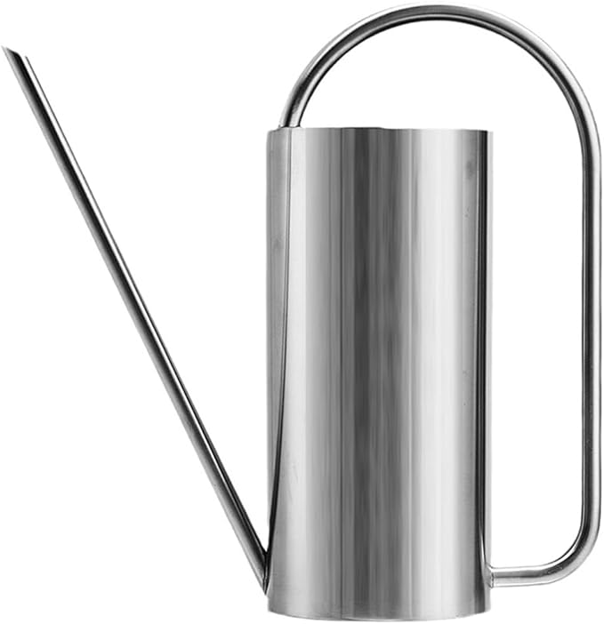 Watering Can Outdoor, 50 oz/1.5L Watering Can with Long Spout and Handle, Stainless Steel Garden Watering Pot for Outdoor and Indoor Plants