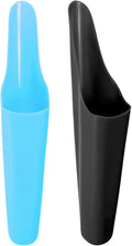 M METERXITY 2-Pack Bonsai Soil Scoops, Plastic Garden Soil Scoops Bucket Shovel Potting Scoopers for Transplanting/Flower Planting/Plant Succulent, Colorful Small Gardening Tools [Black, Blue]