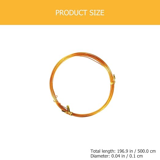 Yardwe 6pcs Bonsai Training Wire Anodized Aluminum Plant Support Wire 1.0mm x 5m Bendable for Garden Use