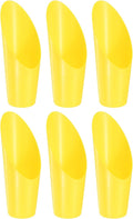 M METERXITY 6-Pack Bonsai Soil Scoops, Plastic Garden Soil Scoops Bucket Shovel Potting Scoopers for Transplanting/Flower Planting/Plant Succulent, Colorful Small Gardening Tools [Yellow]