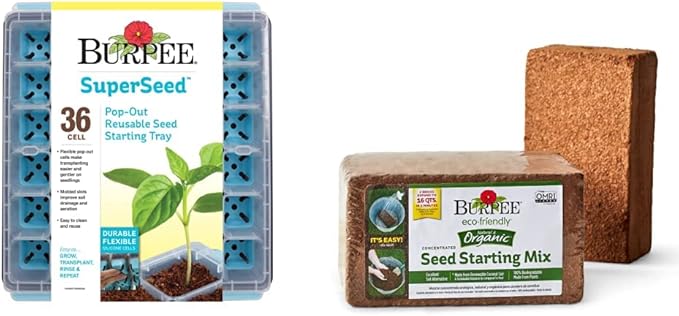 Burpee Seed Starting Bundle | Seed Trays, Coir Mix & Accessories