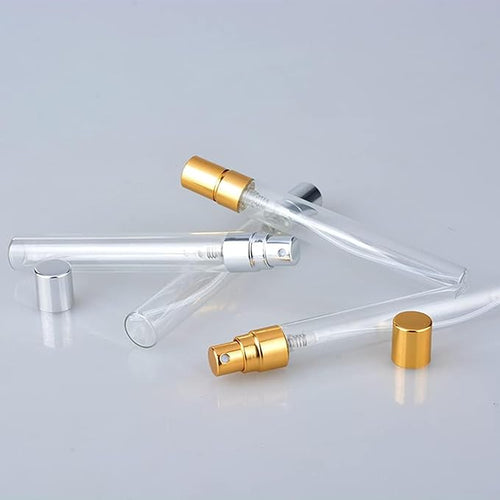 20 Pack 10ml Glass Perfume Spray Bottle Set Refillable Cosmetic Atomizer for Travel, Bulk Empty Mist Bottles