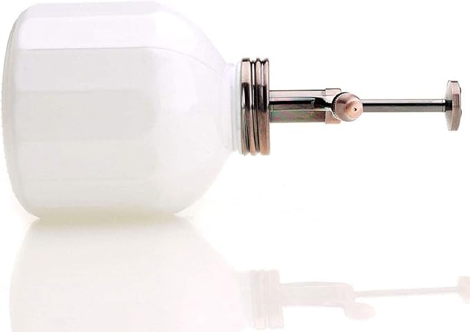 Plant Mister- White Glass Bottle & Brass Sprayer (Antique Copper)