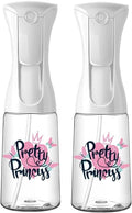 Mistifi Continuous Ultra Fine Mist Spray Bottle (2PCS 200ml, Pretty Princess)