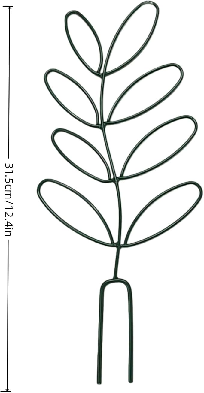 4 Pack Small Plant Trellis, 12.4 Inch Sturdy Rustproof Stackable Trellis for Climbing Plants,Small Metal Heavy Duty Plant Stakes for Indoor Plants for Flower Ivy Vine Rose Monstera Hoya