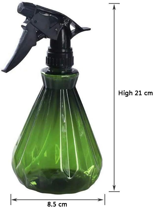 Yrzper Watering Can for Indoor Plants, Plant Mister Spray Bottle with Detachable Nozzle for Plants,Succulents, Garden Flowers Mist Small Modern Translucent Sprayer Bottle for Bonsai Plants (Green)