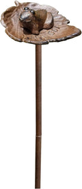 Carvers Olde Iron Decorative Garden Hose Guide Stake – 19" Solid Aluminum Heavy Duty Hose Protector for Landscaping, Flower Beds & Yard Edging - Frog