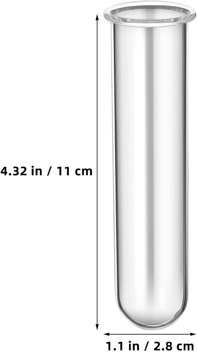 Kisangel 5Pcs Plant Propagation Tubes, Glass Test Tubes Plant Propagation Station for Clear Hydroponic Flower Vase