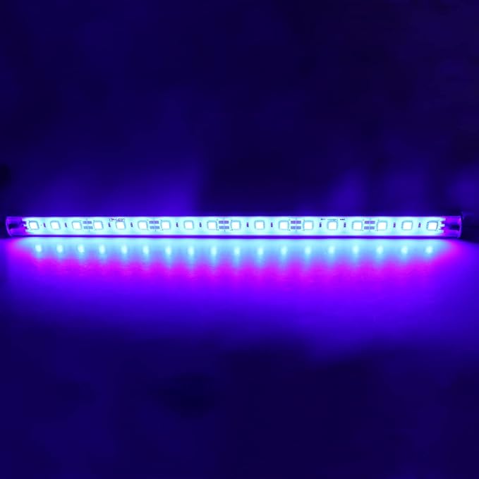 LEDENET 12" Blue 440nm Waterproof IP67 LED Aquarium Fish Tank Light 5050 18 LEDs 12V DC Aluminum Rigid LED Lights Fixture for Plant Grow, Saltwater Freshwater Fish, Reef Tank Lighting