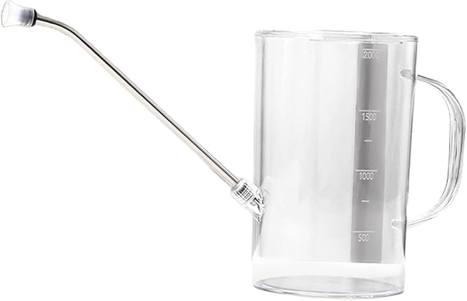 Sleek 2L Indoor Watering Can for Plants, Clear